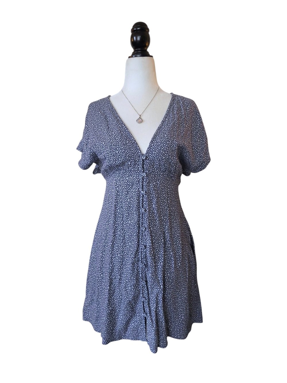 Abercrombie & Fitch | ditsy floral button-front empire-waist dress | Size S